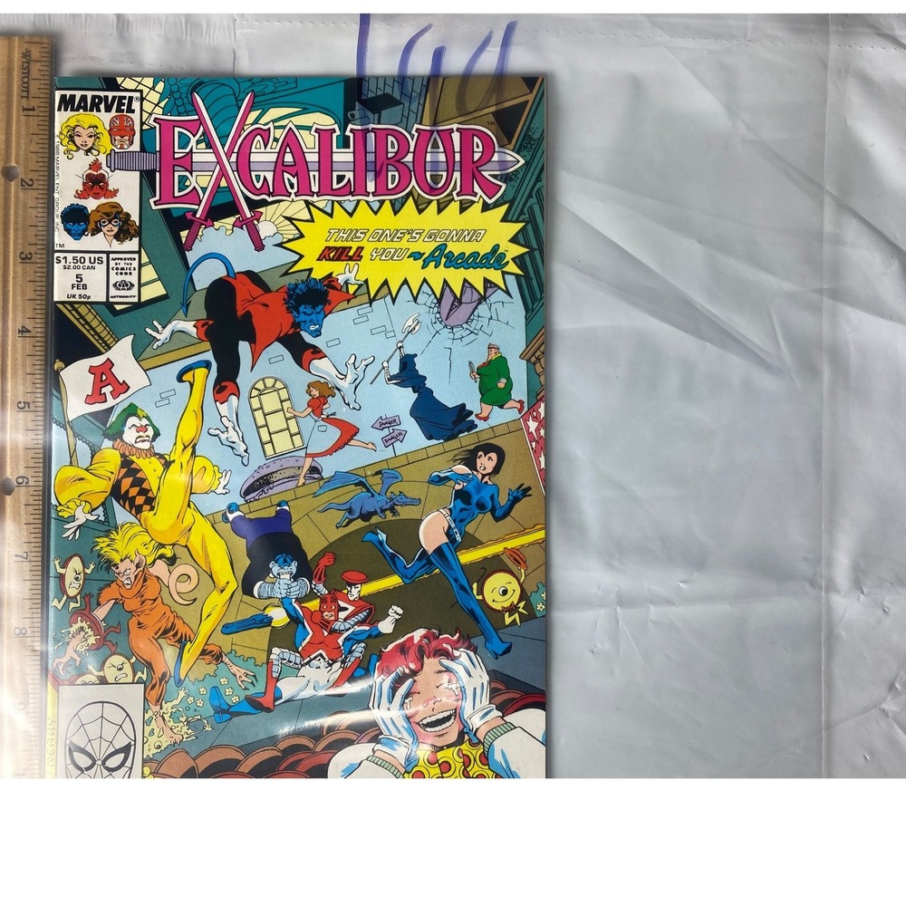 Marvel‎ Excalibur Comic Book Issue 5 Featuring Arcade February 1989